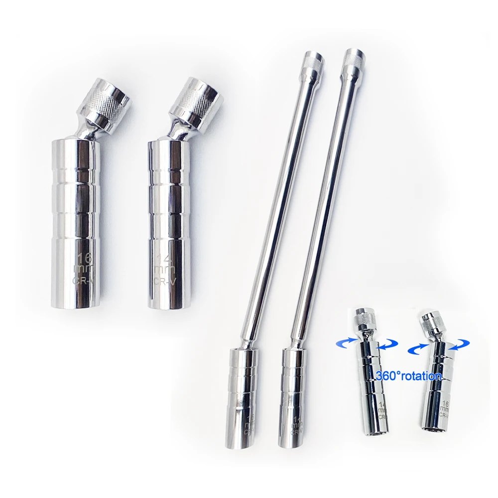 Candle Making Products - 14mm 16mm スパークプラグ取り外しツールレンチ 磁気スリーブ 3/8インチ 12ポイントスイベルキャンドルキー