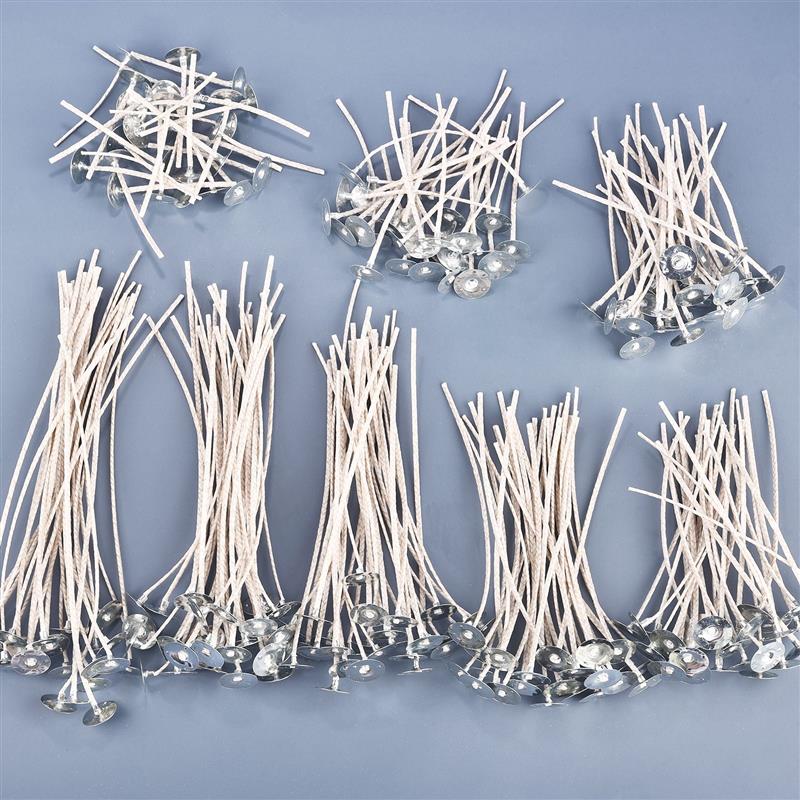 Candle Making Video - キャンドル作り用のスモークコットンワックスライン,エンボス加工されたキャンドル,傷んだワックスエレンツ,30個