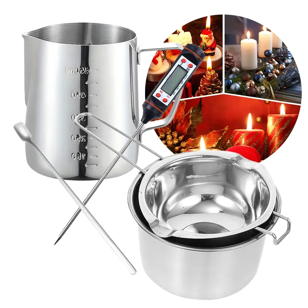 Candle Making Kit For Beginners - 5 個 400 ミリリットル/800 ミリリットルワックスるつぼキャンドル作成セット 600