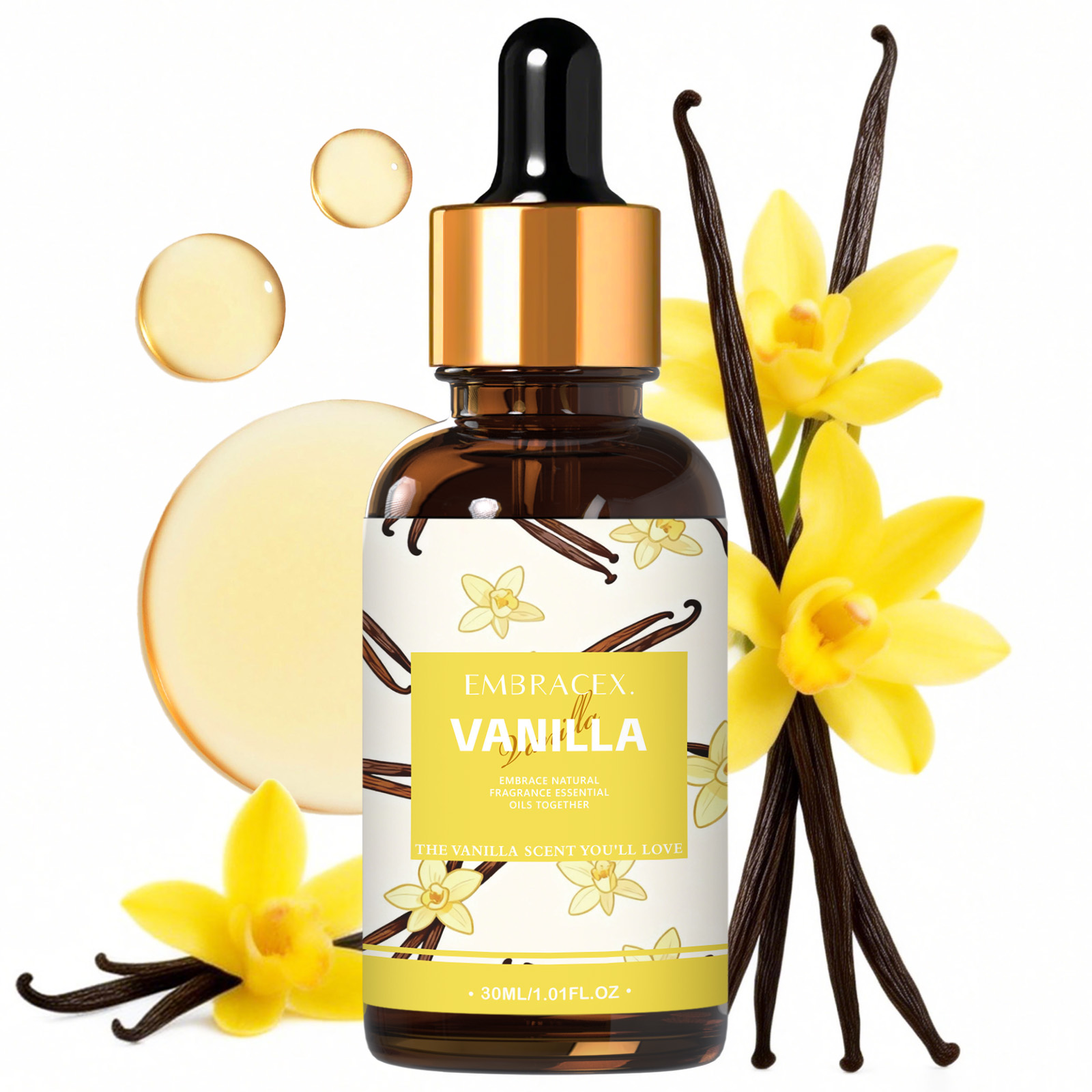 Candle Making Supplies - 30ml バニラフレグランスオイル ディフューザー用 キャンドル作り用 友人へのギフト 温かい香り