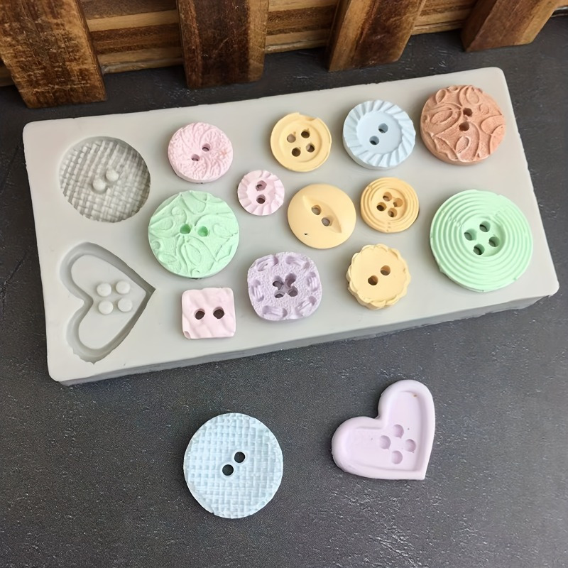 Candle Making Supplies - ボタン型シリコンモールド シリコンモールド 石鹸やキャンドルの装飾ツール用