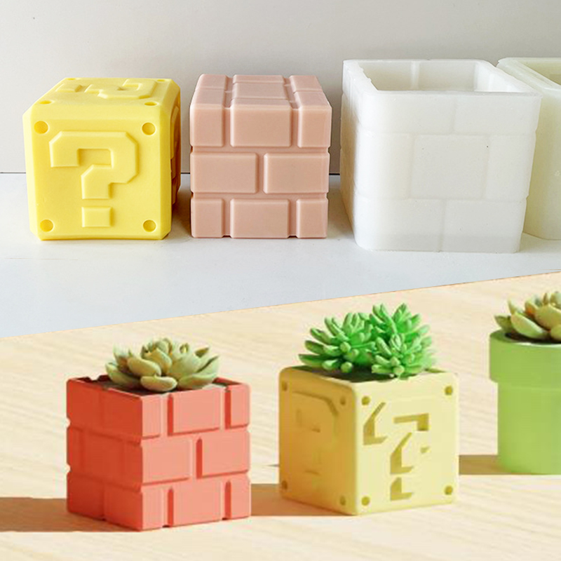 Candle Making Questions - 大疑問符キャンドルシリコーン金型 DIY クリエイティブ幾何学的正方形ルービックキューブ工芸品樹脂石膏石鹸作り用品