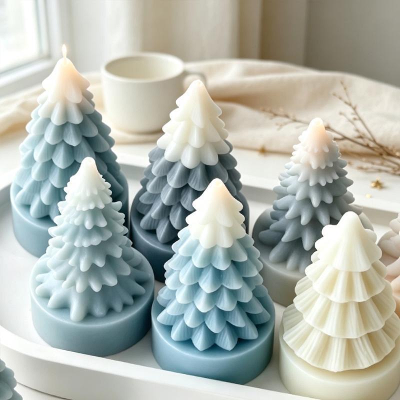 DIYミニクリスマスツリーシリコンモールド 手作りアロマキャ - Candle Making Supplies のレビューと価格