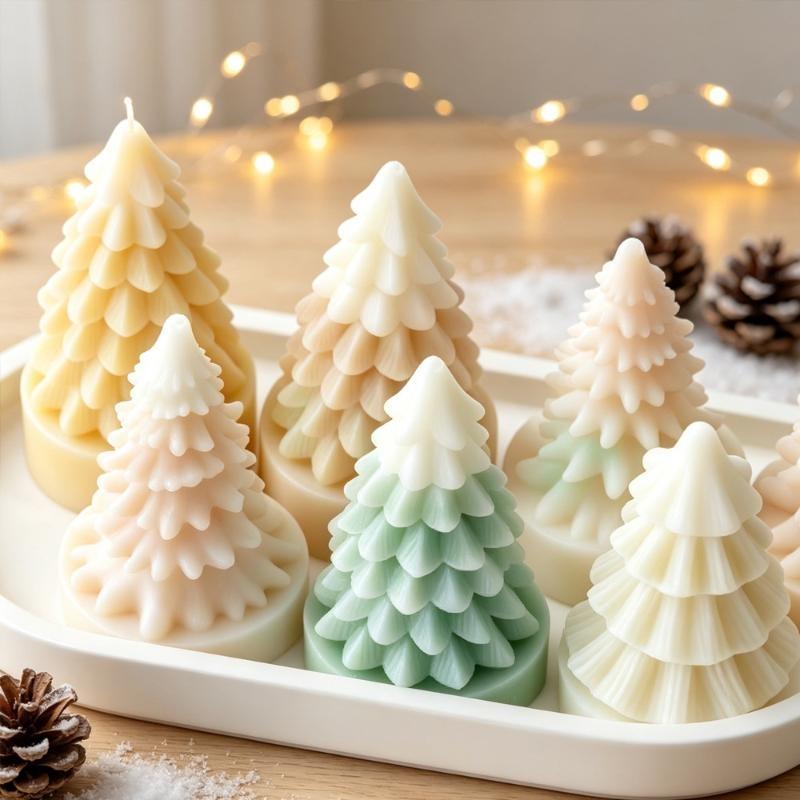 DIYミニクリスマスツリーシリコンモールド 手作りアロマキャ - Candle Making Supplies のレビューと価格