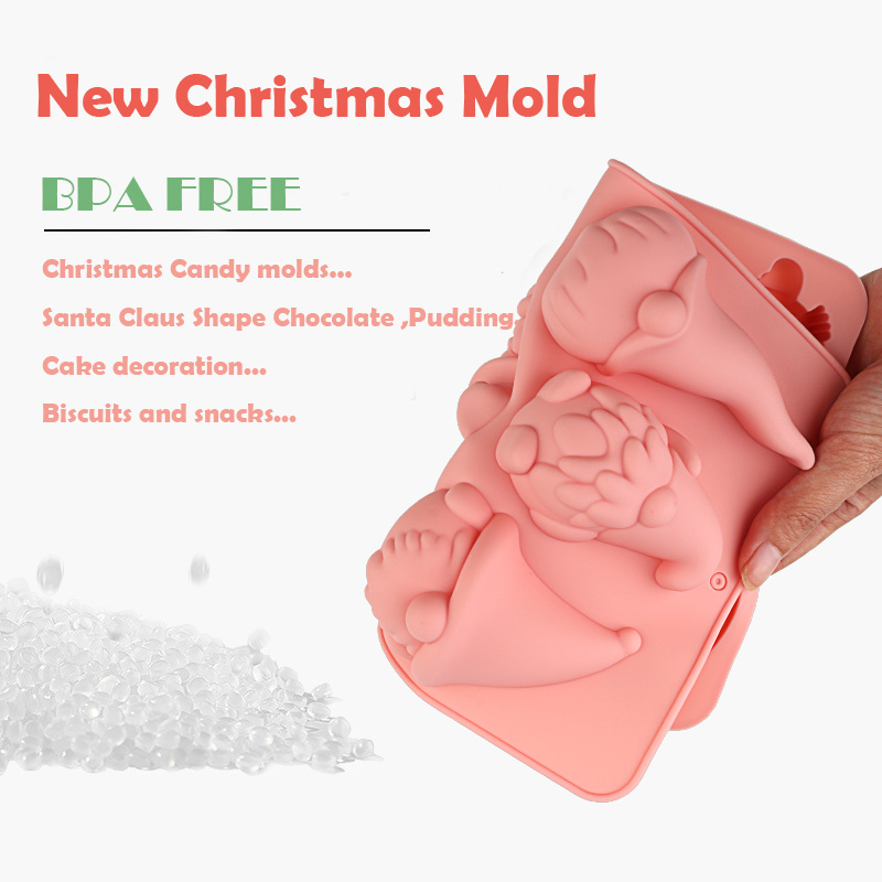 6つの空洞を持つクリスマスノームケーキチョコレートシリコン製 - Candle Making Supplies のレビューと価格