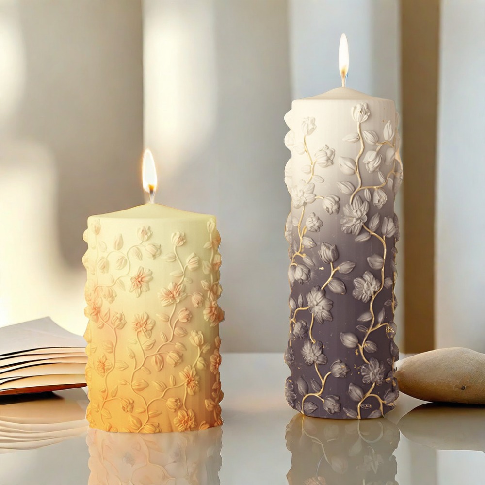花の形をした円錐形のキャンドル型,日曜大工の円筒形の石膏,シ - Candle Making Vinings のレビューと価格