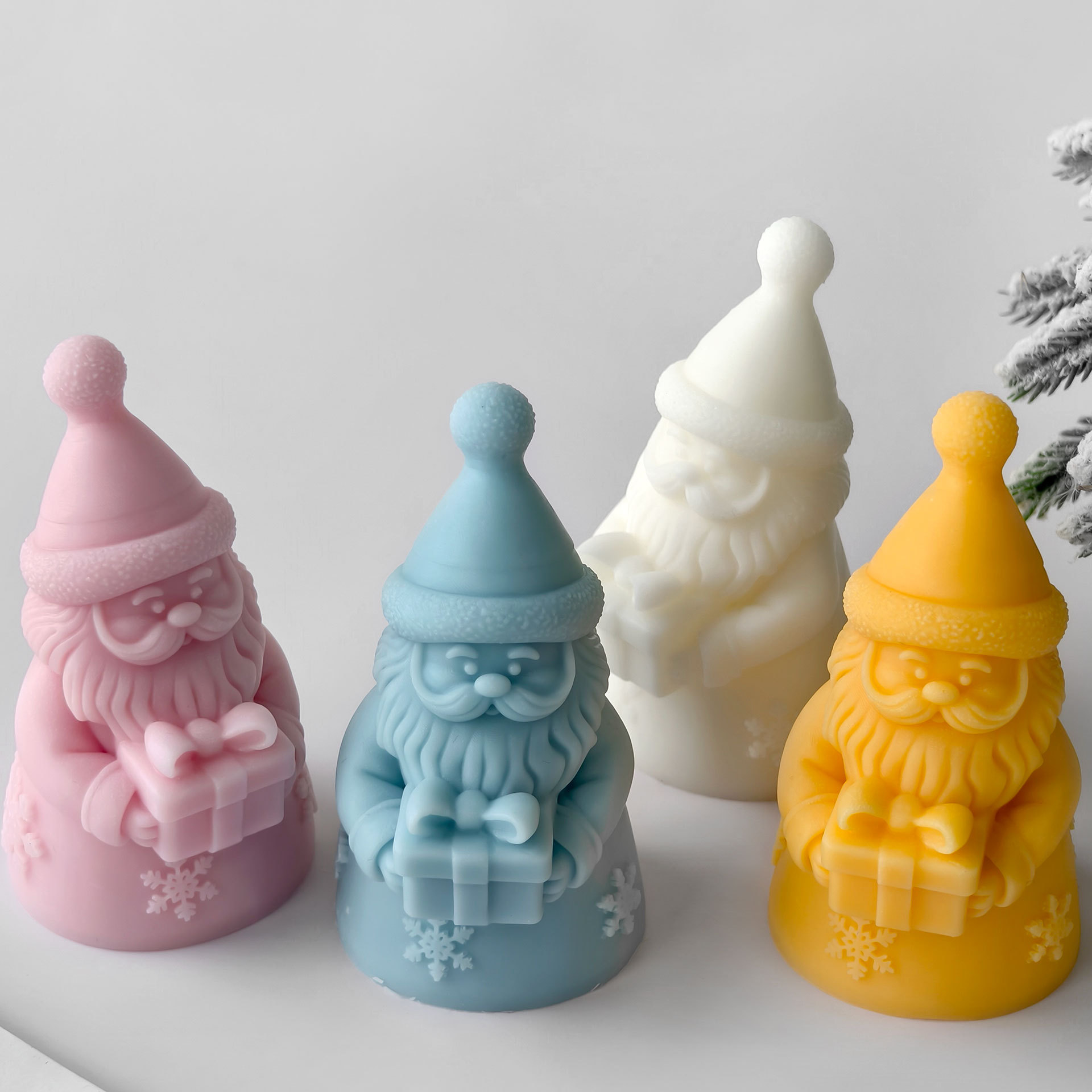 サンタクロースギフトボックスシリコーン型手作りアロマキャンド - Candle Making Video のレビューと価格