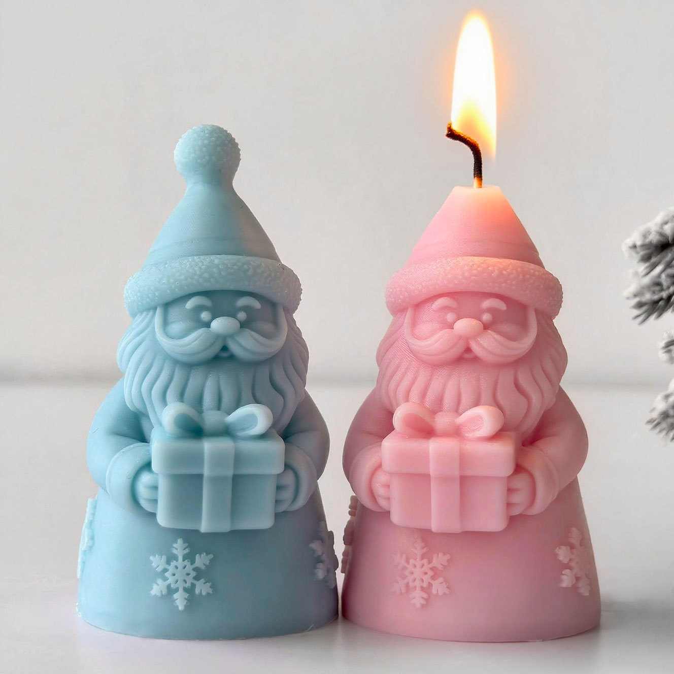 サンタクロースギフトボックスシリコーン型手作りアロマキャンド - Candle Making Video のレビューと価格