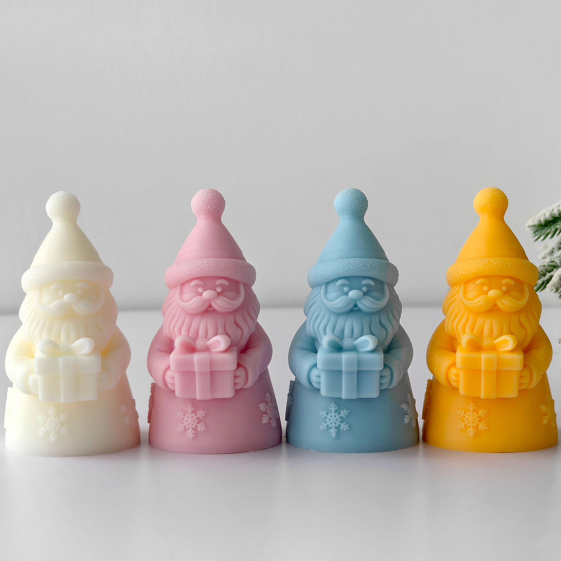 サンタクロースギフトボックスシリコーン型手作りアロマキャンド - Candle Making Video のレビューと価格