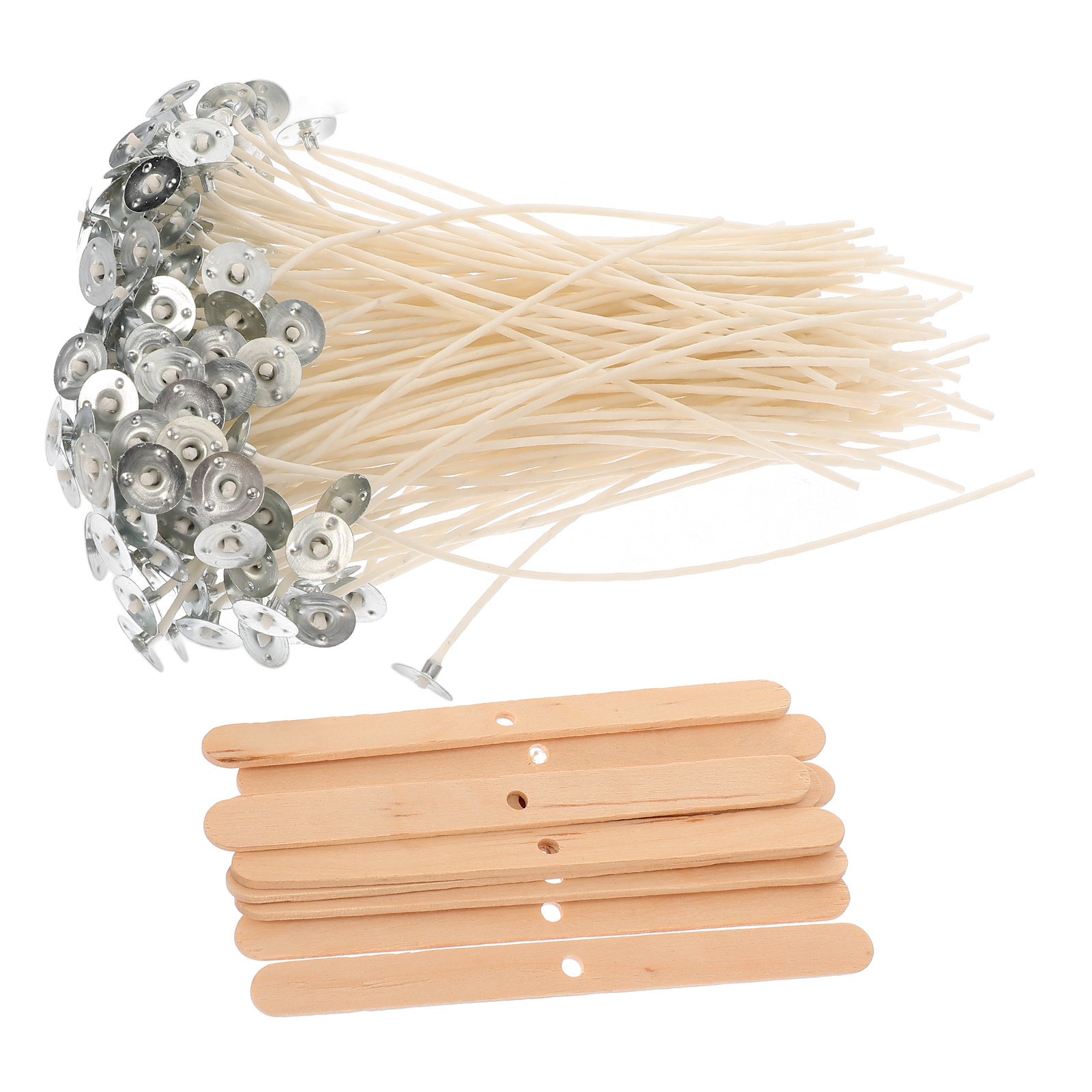 DIYアロマキャンドル用芯付き完全製作キット1セット、木製芯 - Candle Making Kit For Beginners のレビューと価格
