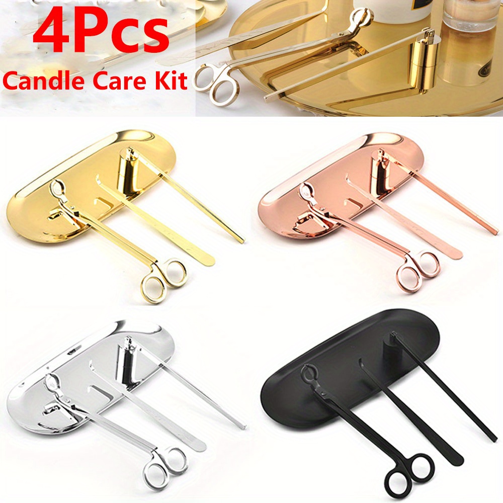 4 ピース/セット高級キャンドルケアキットステンレス鋼芯トリ - Candle Making Supplies のレビューと価格