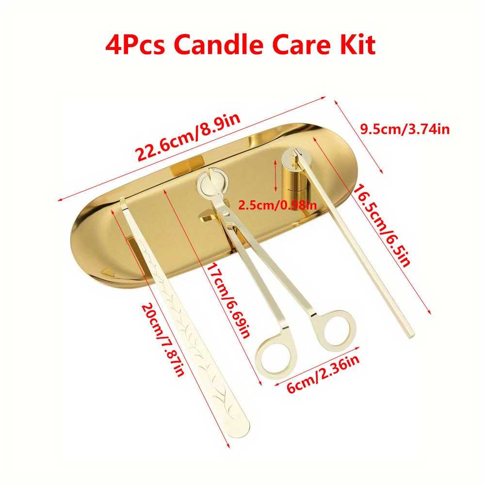 4 ピース/セット高級キャンドルケアキットステンレス鋼芯トリ - Candle Making Supplies のレビューと価格