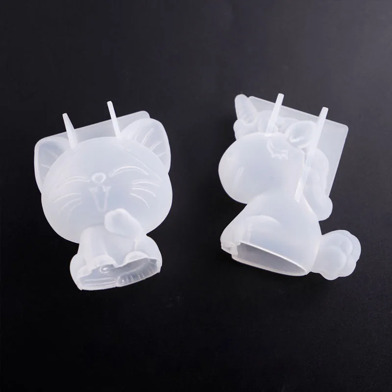 3D 幾何学的なシリコーンユニコーン猫鹿クマ型ソープキャンド - Candle Making Supplies のレビューと価格