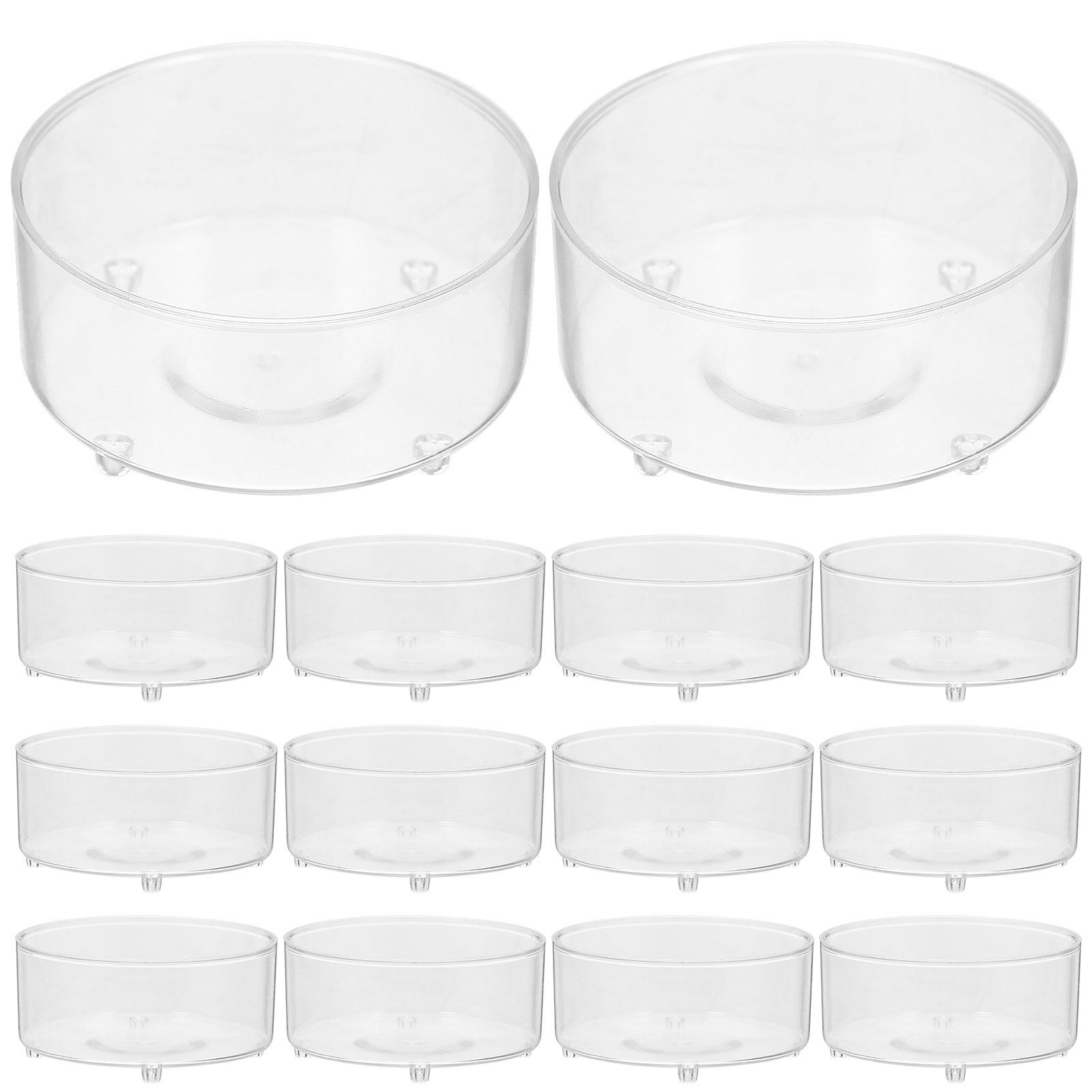 ティーライトキャンドル用プラスチックカップ50個セット 透明 - Candle Making Supplies のレビューと価格