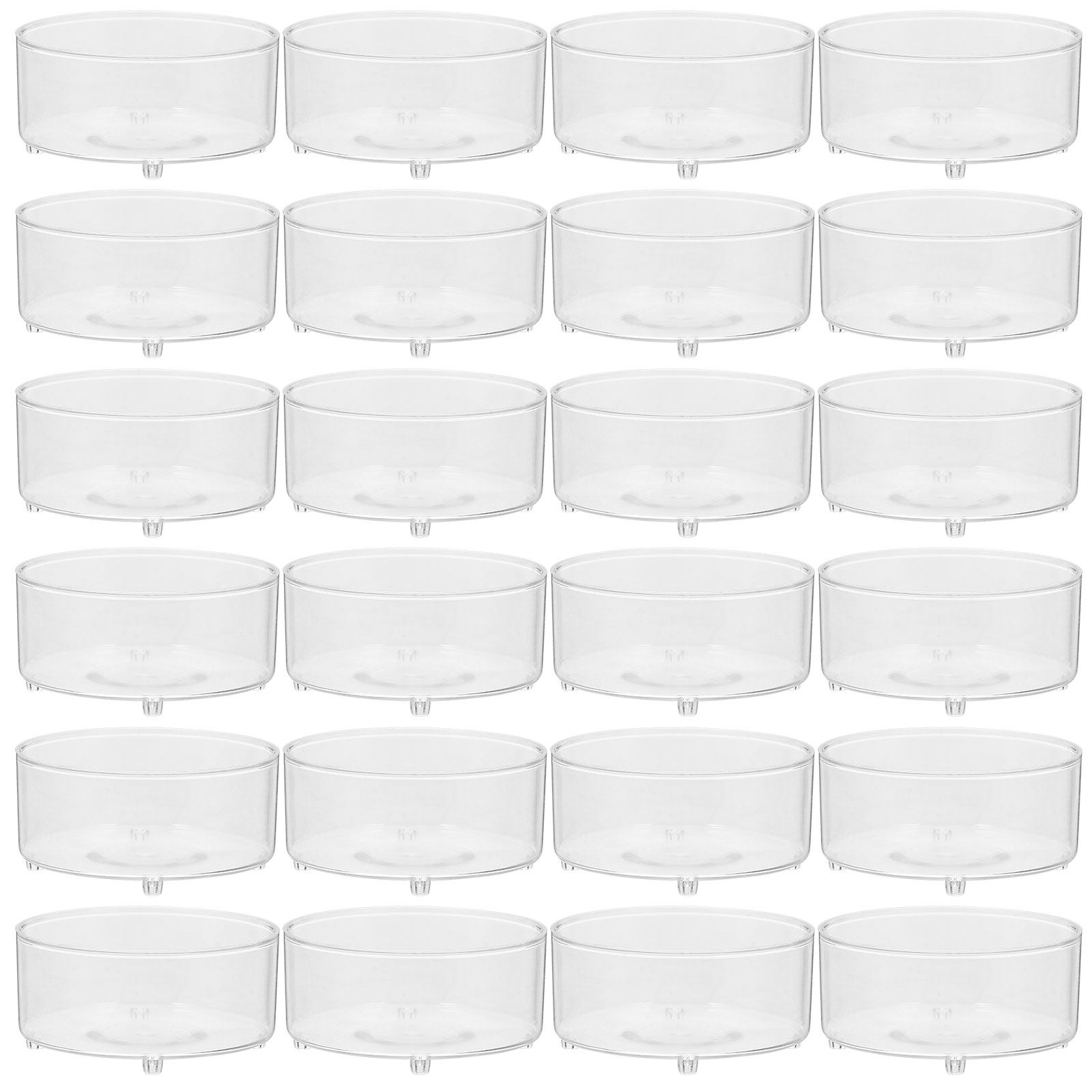 ティーライトキャンドル用プラスチックカップ50個セット 透明 - Candle Making Supplies のレビューと価格