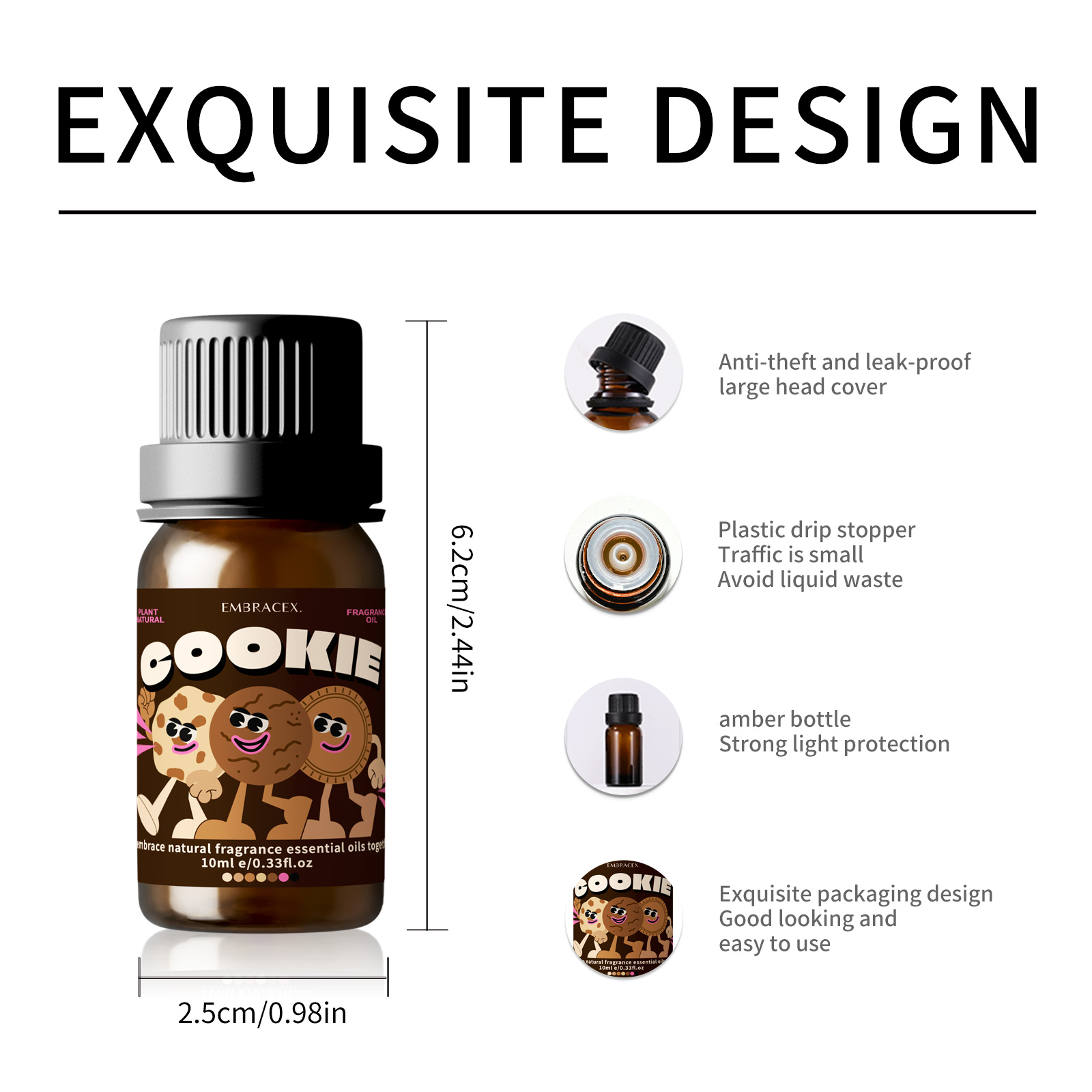 10ml クッキー型フレグランスオイル リードディフューザー - Candle Making Supplies のレビューと価格