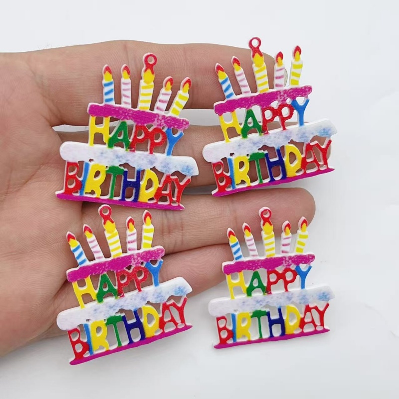 10個入り カラフルなハッピーバースデーケーキ アクリルチャ - Candle Making Date のレビューと価格