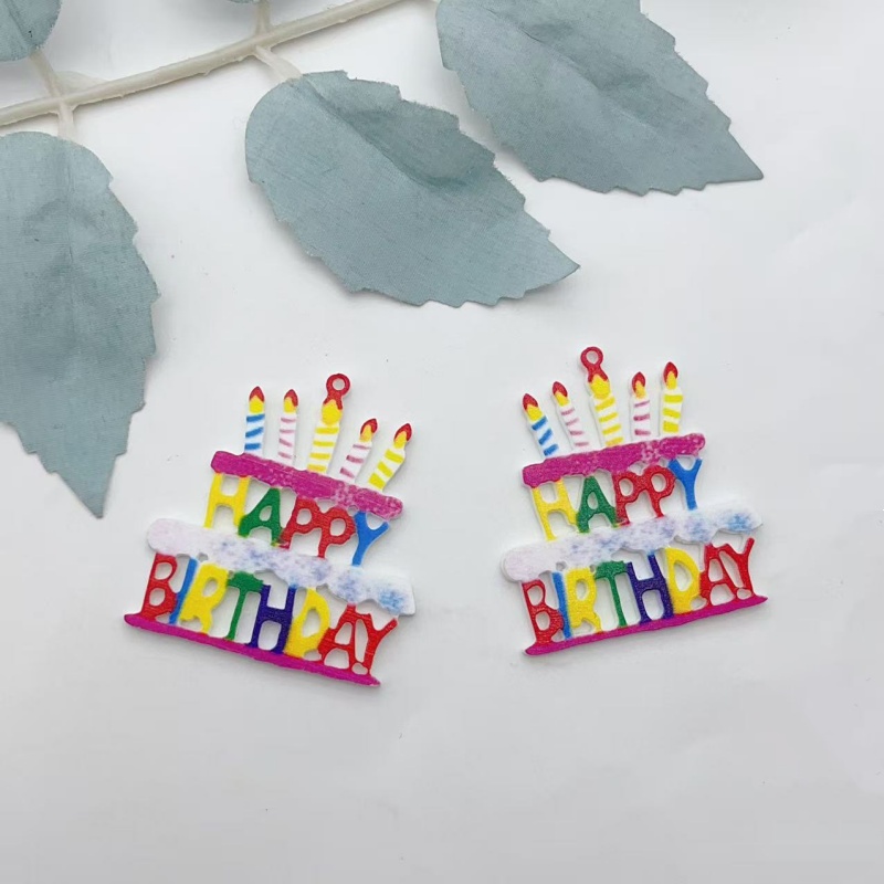 10個入り カラフルなハッピーバースデーケーキ アクリルチャ - Candle Making Date のレビューと価格