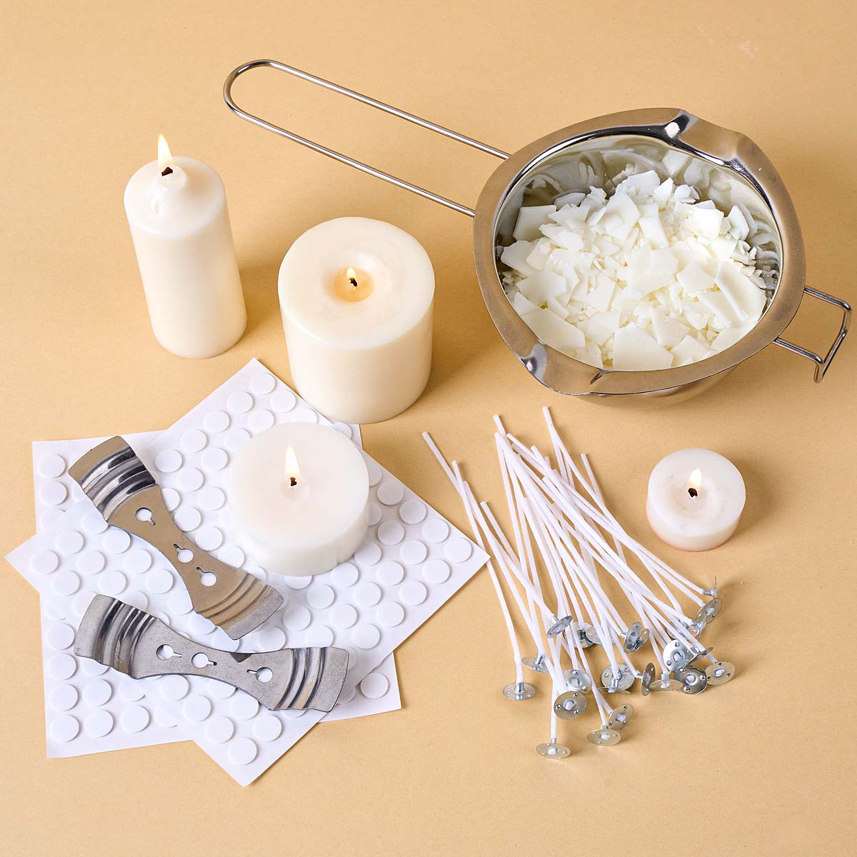 DIY手作りキャンドルクラフトツールキット、溶解ポット、ワッ - Candle Making Kit For Beginners のレビューと価格