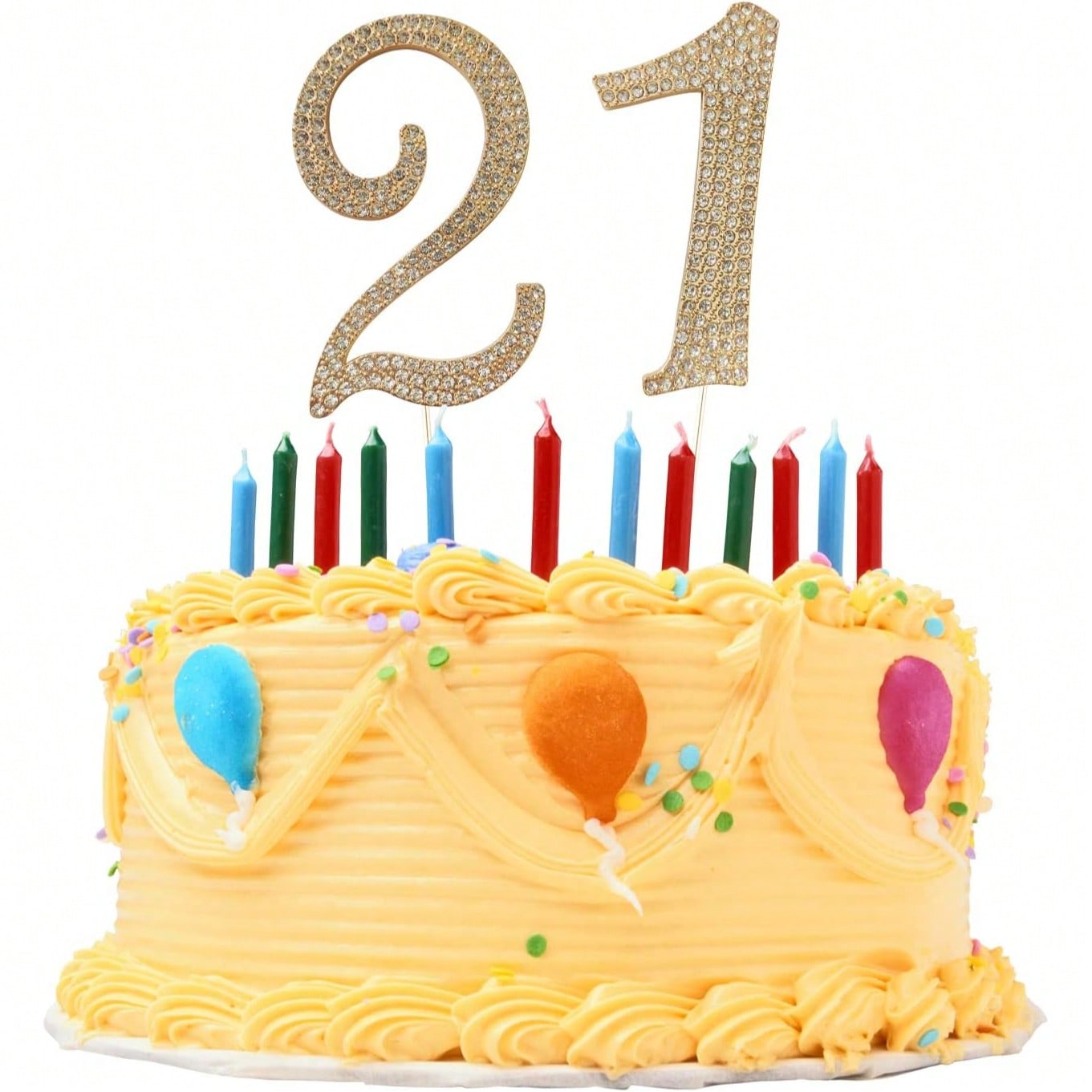 大型ゴールドラインストーンナンバーケーキトッパー（1個）-0 - Candle Making Supplies のレビューと価格