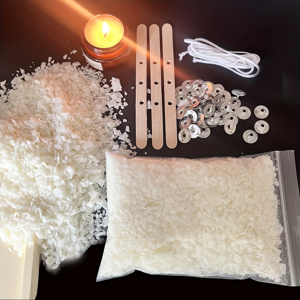 キャンドル作成キット 100 グラム大豆ワックス DIY キ - Candle Making Kit For Beginners のレビューと価格