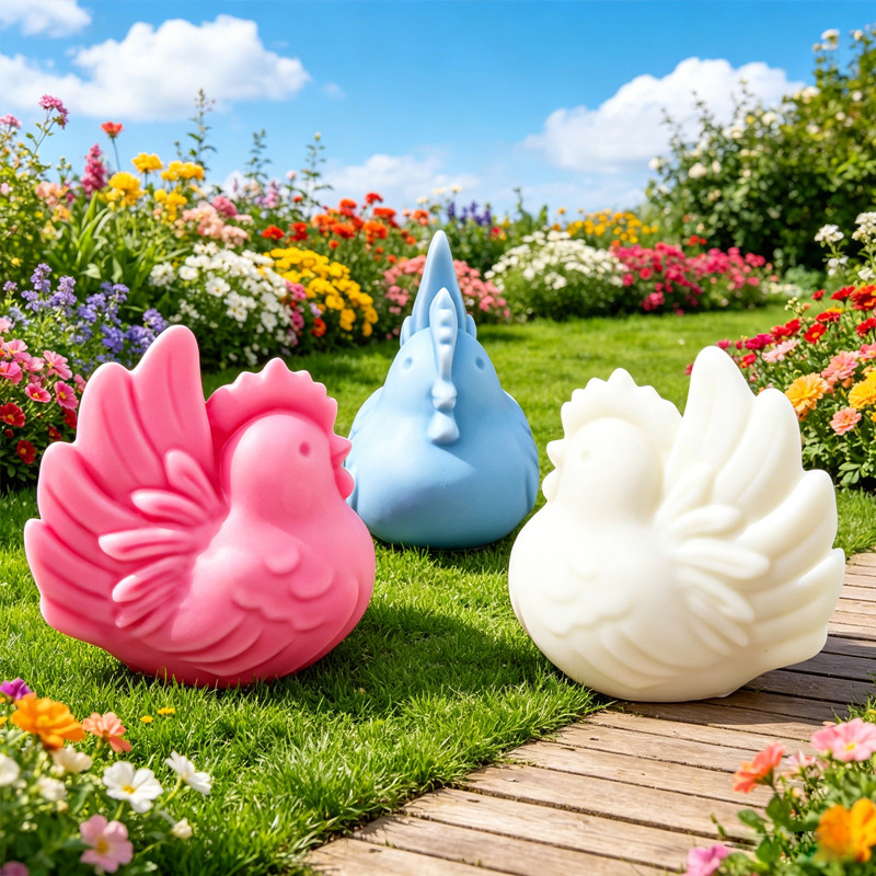 漫画の鶏シリコンキャンドル型、3D鶏型ソイワックスキャンドル - Candle Making Video のレビューと価格